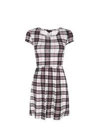 Exclusives New Look White Check T Shirt Dress