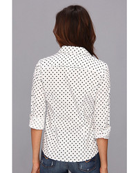 Anne Klein Polka Dot Button Front Shirt