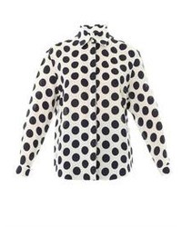 Burberry Prorsum Large Polka Dot Linen Shirt