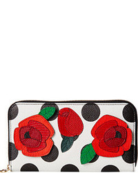 Dolce & Gabbana Polka Dot And Floral Zip Around Wallet Wallet Handbags
