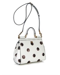 Dolce & Gabbana Sicily Mini Polka Dot Leather Bag