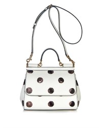 Dolce & Gabbana Sicily Mini Polka Dot Leather Bag