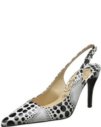 White and Black Polka Dot Leather Shoes