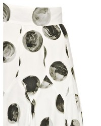 Dolce & Gabbana Polka Dot Cotton Poplin Midi Skirt