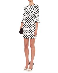 Dolce & Gabbana Polka Dot Fluted Sleeve Mini Dress