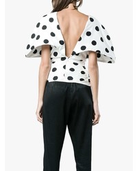 Jacquemus Le Vallauris Fronce Polka Dot Ruched Top