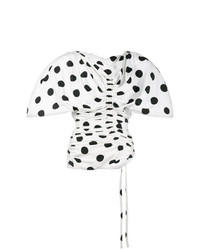 Jacquemus Le Vallauris Fronce Polka Dot Ruched Top