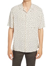 AllSaints Electro Relaxed Fit Short Sleeve Button Up Camp Shirt