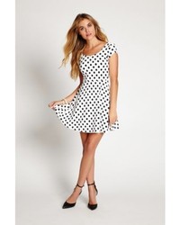 GUESS Iconic Polka Dot Fit And Flare Dress