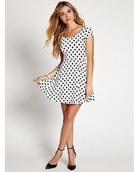 GUESS Iconic Polka Dot Fit And Flare Dress