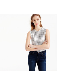 J.Crew Cotton Jackie Shell In Dot