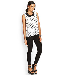 Forever 21 Dotted Peter Pan Top