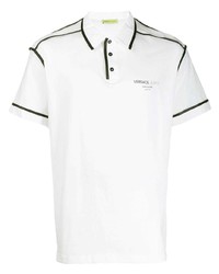 VERSACE JEANS COUTURE Contrast Piped Trim Polo Shirt