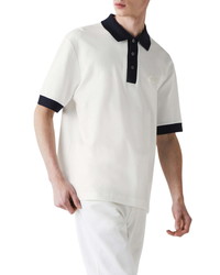 Lacoste Tipped Loose Fit Pique Polo