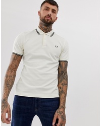 Fred Perry Twin Tipped Polo In Cream