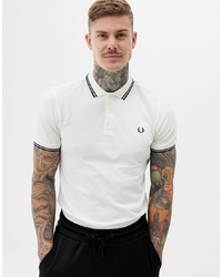Fred Perry Twin Tipped Polo In Off White