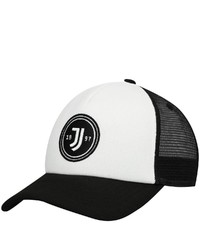 FAN INK Black Juventus Script Stop Trucker Snapback Hat