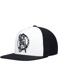 Mitchell & Ness Whiteblack Boston Celtics Front Post Snapback Hat