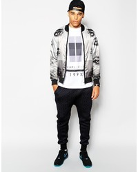 Blood Brother Bomber Jacket With All Over Eye Print