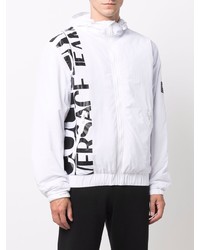 VERSACE JEANS COUTURE Logo Print Hooded Bomber Jacket