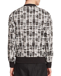 Helmut Lang Textured Pattern Cotton Bomber Jacket