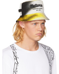 Alexander McQueen White Silhouette Bucket Hat