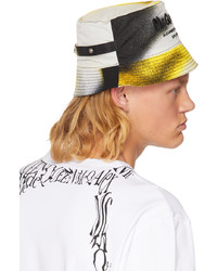 Alexander McQueen White Silhouette Bucket Hat