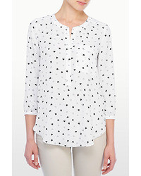 NYDJ Tossed Hearts Blouse