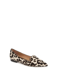 White and Black Print Calf Hair Loafers