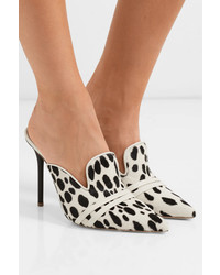 Malone Souliers Hayley 100 Med Animal Print Calf Hair Mules