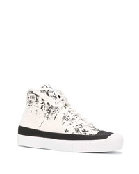 Stone Island Abstract Print High Top Sneakers