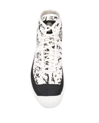 Stone Island Abstract Print High Top Sneakers