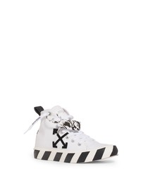 Off-White Canvas Mid Top Sneaker