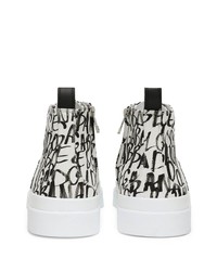 Dolce & Gabbana Logo Print High Top Sneakers