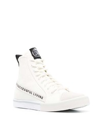 Diesel Slogan Print High Top Sneakers