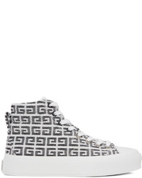 Givenchy White 4g Jacquard City Sneakers