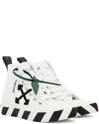 Off-White White Mid Top Vulcanized Sneakers