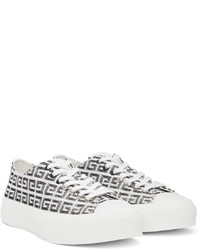 Givenchy Black White 4g Jacquard City Sneakers