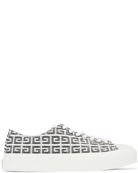 Givenchy Black White 4g Jacquard City Sneakers