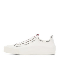 Moncler Off White Canvas Glissiere Sneakers