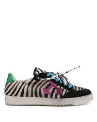 Off-White Zebra Print Low Top Sneakers