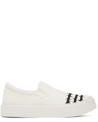 Undercoverism White Barbed Wire Slip On Sneakers