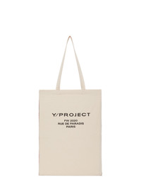 Y/Project Red And Beige Scarf Tote Bag