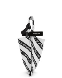 Alexander Wang White And Black Medium Logo Jacquard Shopper Tote