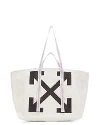 Off-White White Canvas Arrows Commercial Tote