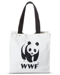 Wwf Wwf Panda Logo Canvas Tote Handbag