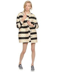 Mother of Pearl Floral Printed Cotton Silk Cocoon Coat