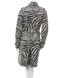 Michael Kors Michl Kors Zebra Print Trench Coat