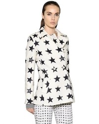 Max Mara Star Printed Wool Angora Coat