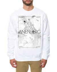 Anenberg The Heaven And Earth Crewneck Sweatshirt In White